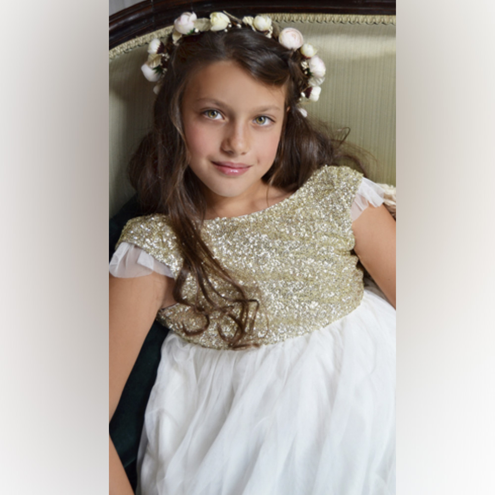 Purchase Les Petits Inclassables Gold Sequin Dress Montreal Les Gamineries